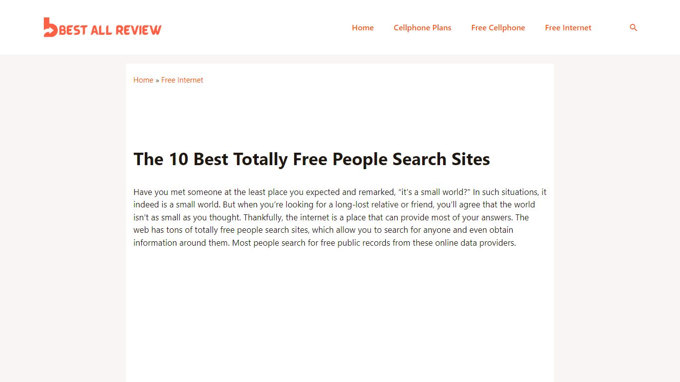 The 10 Best Totally Free People Search Sites - Best All Review